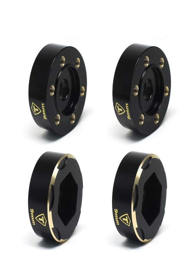 TREAL 2.2 Wheel Hubs Brass Weights Extended Spacers Widen Adapters Compatible with 1/10 RC Crawlers (9mm) - Image 1